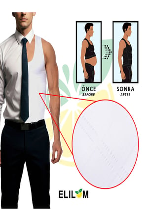 Erkek Shapewear Atlet - Göbek ve Göğüs Toparlayıcı, Dik Duruş Destekli Fit Korse Atlet