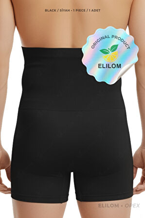 Opex Bel ve Göbek Korse Boxer – Yüksek Bel, Karın Toparlayıcı ve Sıkılaştırıcı, Siyah