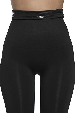 Tini Yüksek Bel Korse Tayt Göbek Toparlayıcı, İncelten ve Şekillendirici Extra Sıkı, Siyah - ELİLOM