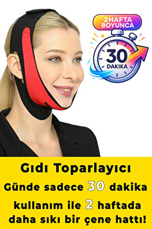 Yüz Korsesi Çene Boyun Bandı, Horlama Önleyici ve Gıdı Toparlayıcı Maske, Unisex — ELİLOM