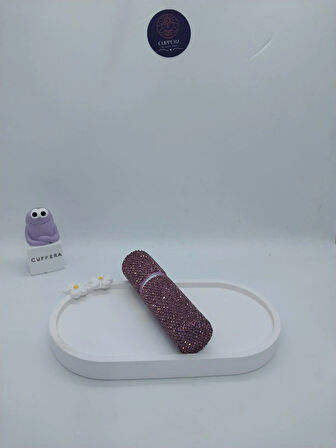 Parıldayan Elmas İşlemeli Mini Doldurulabilir Parfüm Şişesi 10 ML (Mor)