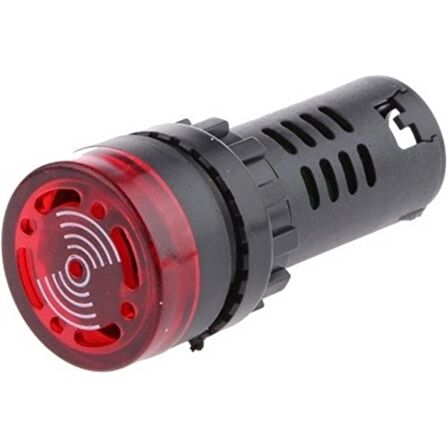 22 MM 220 VOLT Ac Dc Led'li Buzzer Sinyal Lambası AD1622SM/R