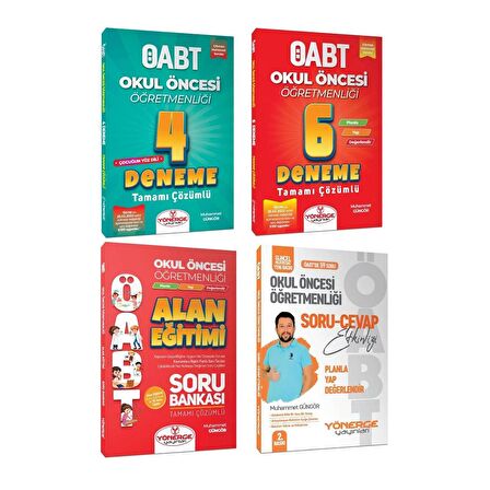 Yönerge ÖABT Okul Öncesi Soru + 10 Deneme 4 lü Set - Muhammet Güngör Yönerge Yayınları