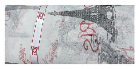 Taç tül perde-Paris motifli