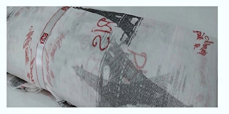 Taç tül perde-Paris motifli