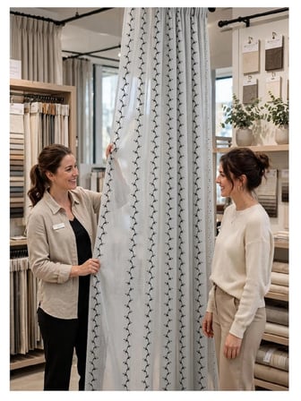 Taç Gri Siyah Nakışlı Tül Perde 300x240 cm 1/2 Pile