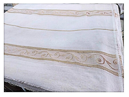 Taç keten tül perde-1/2 pile (seyrek pile)