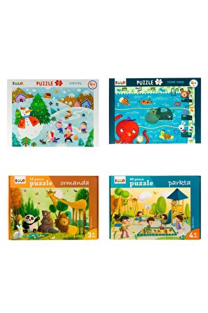 Kartopu/ormanda/parkta/yüzme Yarışı Puzzle