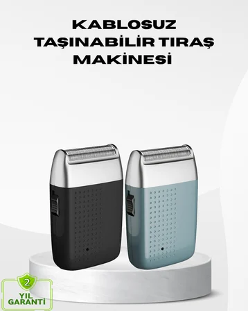 Kablosuz Şarjlı Sakal Tıraş Makinesi – Kuru Kullanım Uzun Pil Ömrü