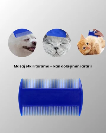 Evcil Hayvan Bakımı İçin Dayanıklı ve Çok Amaçlı Tarak Seti (4 Parça)
