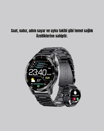 Spor ve Sağlık Takip Özellikli Akıllı Saat – Kalp Atış Uyku ve Adım Ölçe