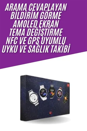 Unısex Yuvarlak Ekranlı 7 Kordonlu Akıllı Saat GPS Destekli Çoklu Kordon Seçen