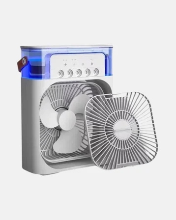 3’ü 1 arada mini klima fan usb şarjlı 7 renk gece lambalı ve nemlendirici