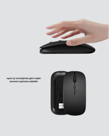 Kablosuz Oyuncu Mouse – Gelişmiş Optik Sensör Profesyonel ve Oyun Kullanımına