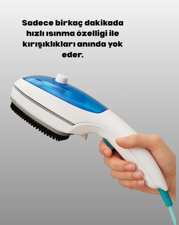 Portatif Buharlı Ütü Pratik Seyahat Tipi Kırışıklık Açıcı