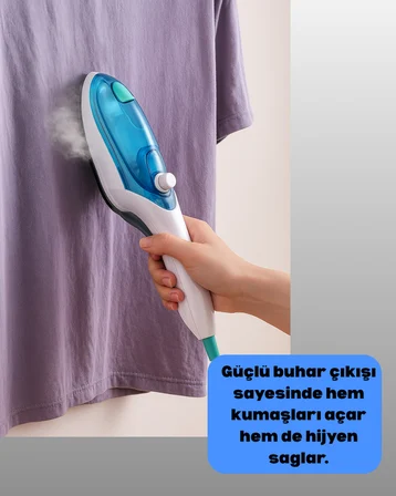 Portatif Buharlı Ütü Pratik Seyahat Tipi Kırışıklık Açıcı