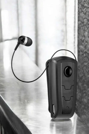 Makaralı Bluetooth Kulaklık Kulak İçi Android iOS Uyumlu Titreşimli