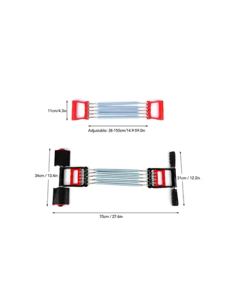 Ayarlanabilir Elastik Yaylı Ergonomik Tasarımlı Kas Güçlendirme Seti