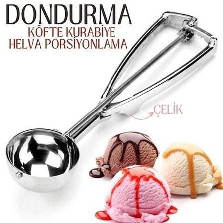 HSNET Dondurma Porsiyonlama Kaşığı Kurabiye Köfte Helva