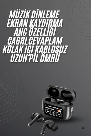 Yeni Nesil Pro Ekranlı Bluetooth Kulaklık 5.0 Bluetooth