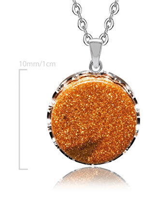 Sertifikalı Doğal Kahverengi Doğal Jasper Yıldız Taşı Kolye