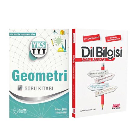 Palme TYT Geometri ve AKM Dil Bilgisi Soru Bankası Seti 2 Kitap