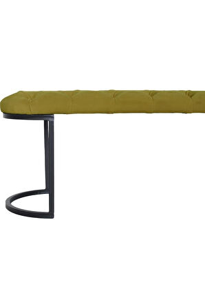 Elisse Hardal Puf Metal Ayaklı Kapitoneli Model Oval Bench