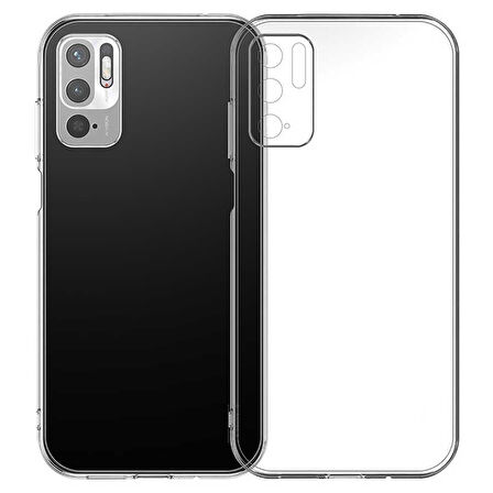 Xiaomi Poco M3 Pro Uyumlu kamera korumalı Yumuşak Dokulu ve Şık Koruma Şeffaf Kılıf