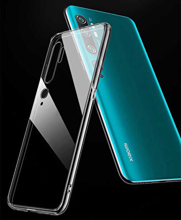 Xiaomi Mi Note 10 Uyumlu kamera korumalı Yumuşak Dokulu ve Şık Koruma Şeffaf Kılıf