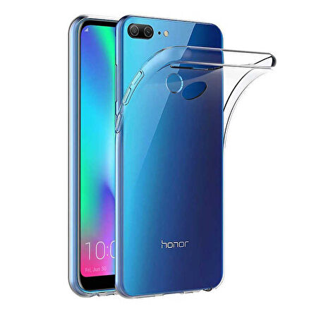 Huawei Honor 9 Lite Uyumlu kamera korumalı Yumuşak Dokulu ve Şık Koruma Şeffaf Kılıf