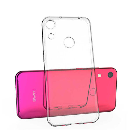 Huawei Y6S 2019 Uyumlu kamera korumalı Yumuşak Dokulu ve Şık Koruma Şeffaf Kılıf