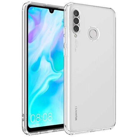 Huawei P30 Lite Uyumlu kamera korumalı Yumuşak Dokulu ve Şık Koruma Şeffaf Kılıf