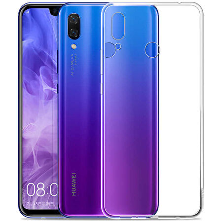 Huawei Y9 2019 Uyumlu kamera korumalı Yumuşak Dokulu ve Şık Koruma Şeffaf Kılıf