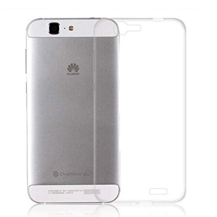 Huawei Ascend G7 Uyumlu kamera korumalı Yumuşak Dokulu ve Şık Koruma Şeffaf Kılıf