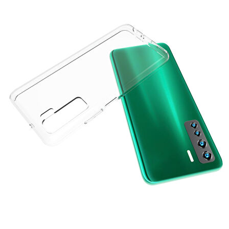Huawei P40 Lite 5G Uyumlu kamera korumalı Yumuşak Dokulu ve Şık Koruma Şeffaf Kılıf