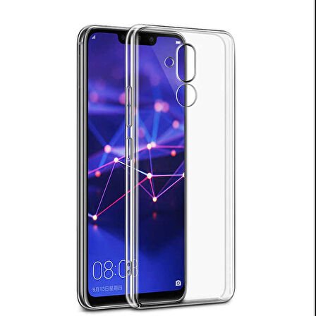 Huawei Mate 20 Lite Uyumlu kamera korumalı Yumuşak Dokulu ve Şık Koruma Şeffaf Kılıf