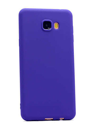 Samsung Galaxy C7 Uyumlu Kılıf Esnek ve Darbe Emici Renkli Koruyucu Kapak
