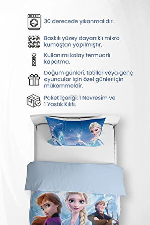 Elsa Olaf Anna Karlar Ülkesi  Çocuk Nevresim Takımı (Çarşafsız)