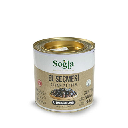 El Seçme Gemlik Zeytini 1850g Teneke