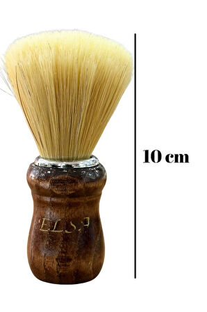 ELSA Premium Küçük Boy Sakal Fırçası Koyu Renk Ahşap Sap