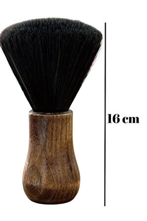 ELSA Premium Büyük Boy Ense Fırçası Koyu Renk Ahşap Sap 16 cm