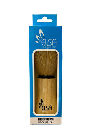 ELSA Premium Büyük Boy Ense Fırçası Açık Renk Ahşap Sap 16 cm