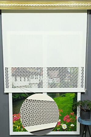 ELİFPERDEONLİNE AVANGART LAZER KESİM STOR PERDE