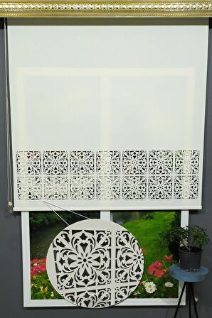 ELİFPERDEONLİNE AVANGART LAZER KESİM STOR PERDE