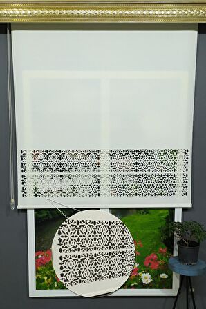 ELİFPERDEONLİNE AVANGART LAZER KESİM STOR PERDE