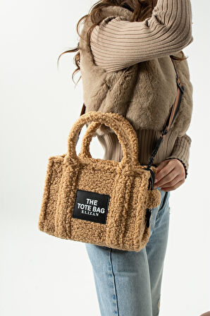Elizan Kolon Askılı The Tote Modern Vizon Peluş Kadın Çantası