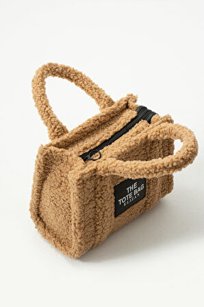 Elizan Kolon Askılı The Tote Modern Vizon Peluş Kadın Çantası