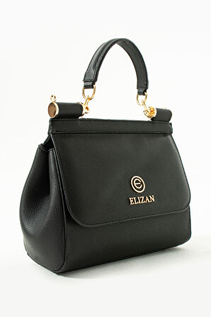Elizan Modern Tasarım Siyah Çapraz Kadın Çantası