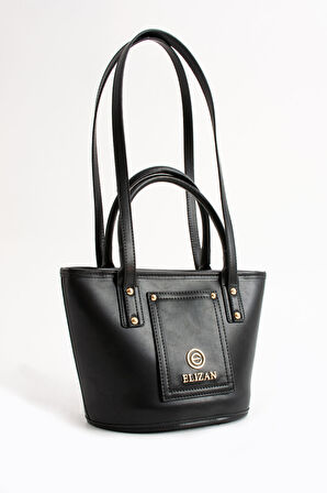 Elizan Mini Kova Modern Siyah Çapraz Kadın Çantası