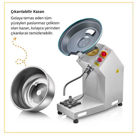 Emir 10-15 Kg Hamur Yoğurma Makinesi Kapaklı Yeni Model